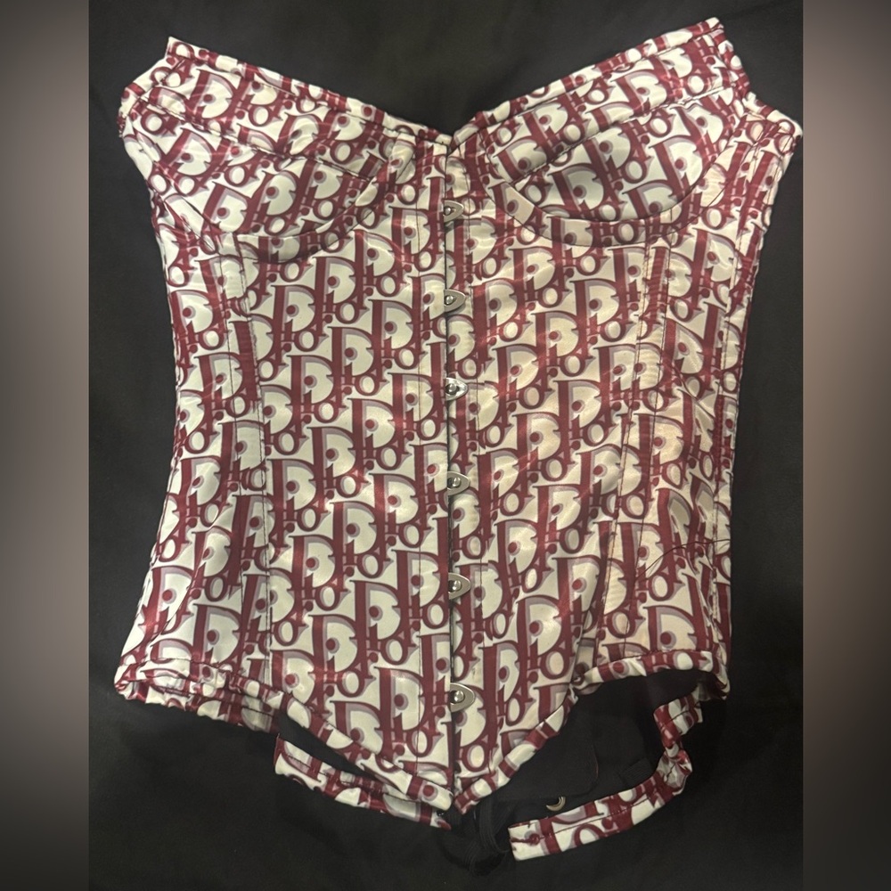 Stylish Burgundy and White Crop Top